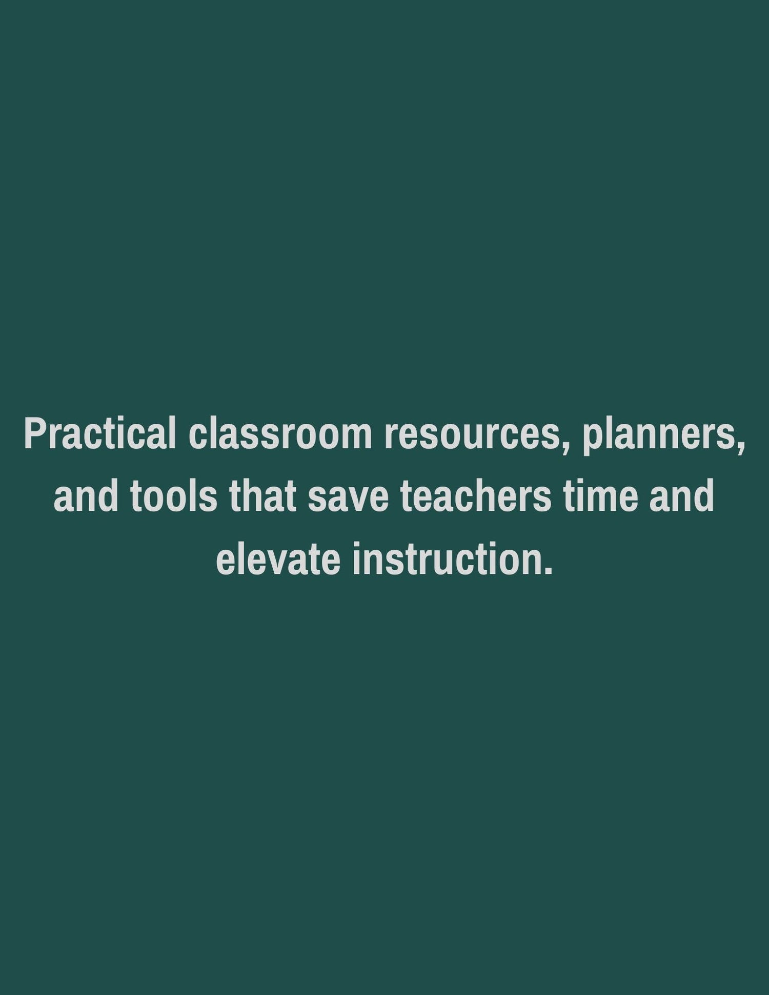 Teacher Tools