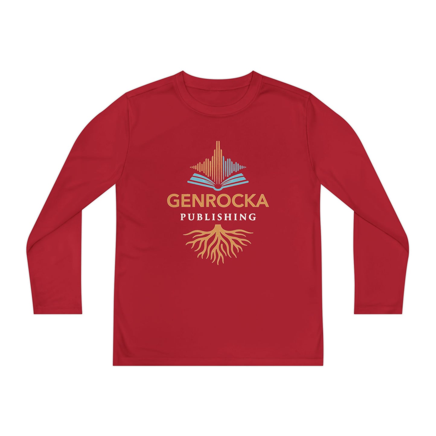 GenRocka Youth Long Sleeve Tee – Roots & Wave Logo Performance Shirt