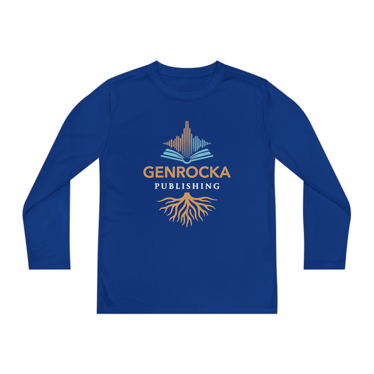 GenRocka Youth Long Sleeve Tee – Roots & Wave Logo Performance Shirt