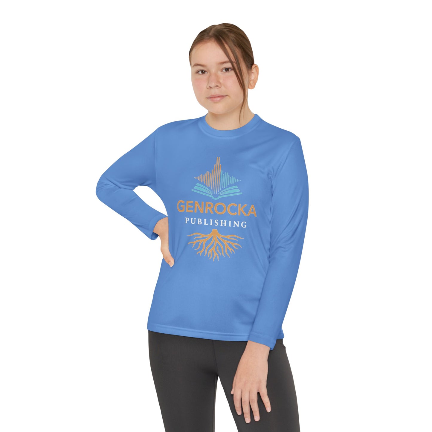 GenRocka Youth Long Sleeve Tee – Roots & Wave Logo Performance Shirt