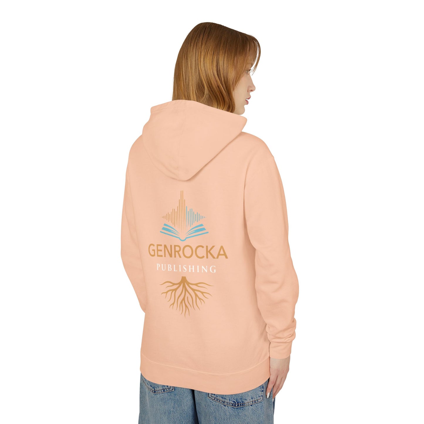 Genrocka Roots Hoodie — Lightweight Cream Hooded Sweatshirt