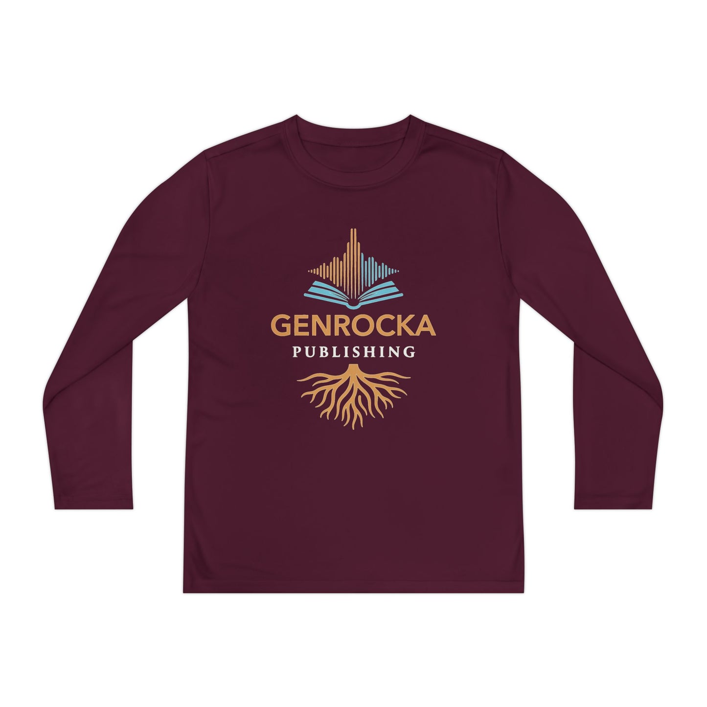 GenRocka Youth Long Sleeve Tee – Roots & Wave Logo Performance Shirt