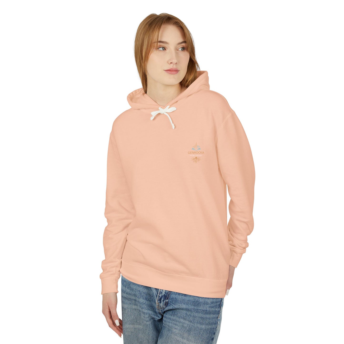 Genrocka Roots Hoodie — Lightweight Cream Hooded Sweatshirt