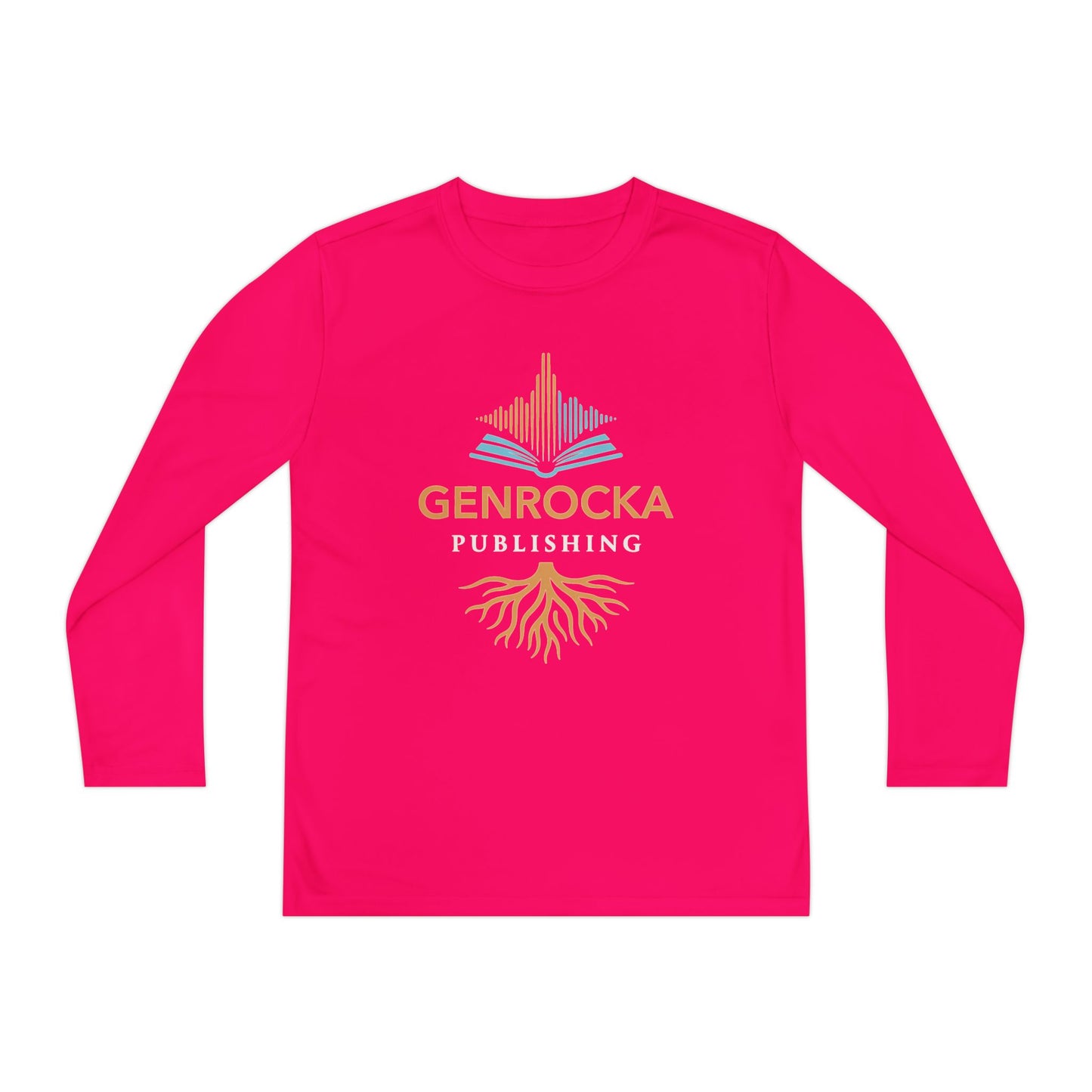 GenRocka Youth Long Sleeve Tee – Roots & Wave Logo Performance Shirt