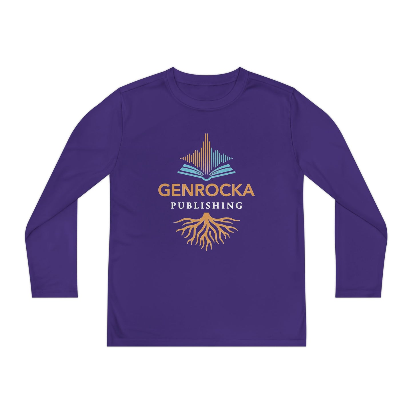 GenRocka Youth Long Sleeve Tee – Roots & Wave Logo Performance Shirt