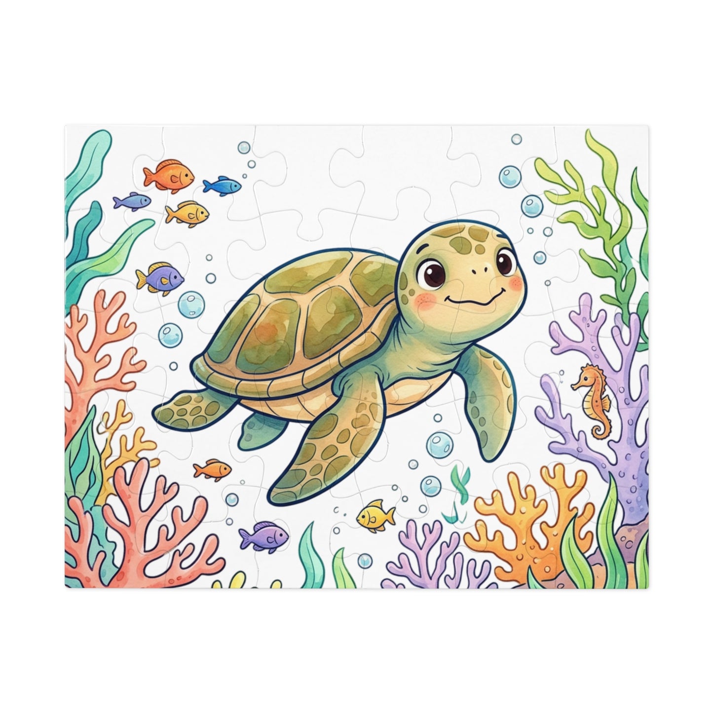 Sea Turtle Jigsaw Puzzle 252 Pieces with Gift Tin — Ocean Animal Puzzle for Kids