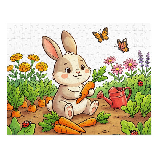 Bunny Jigsaw Puzzle for Kids 252 Pieces — Garden Animal Puzzle with Gift Tin