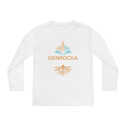 GenRocka Youth Long Sleeve Tee – Roots & Wave Logo Performance Shirt