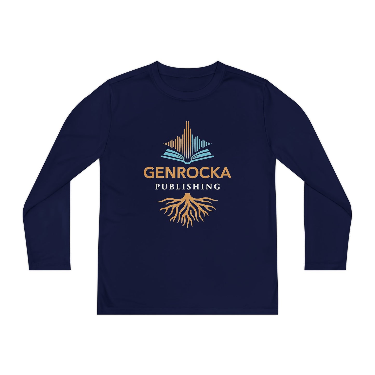 GenRocka Youth Long Sleeve Tee – Roots & Wave Logo Performance Shirt