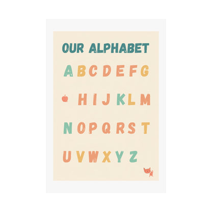 ABC Alphabet Poster for Classroom — Pre-K & Kindergarten Wall Art, A-Z Learning Chart