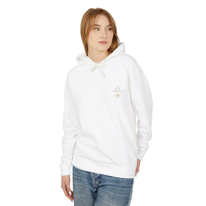 Genrocka Roots Hoodie — Lightweight Cream Hooded Sweatshirt