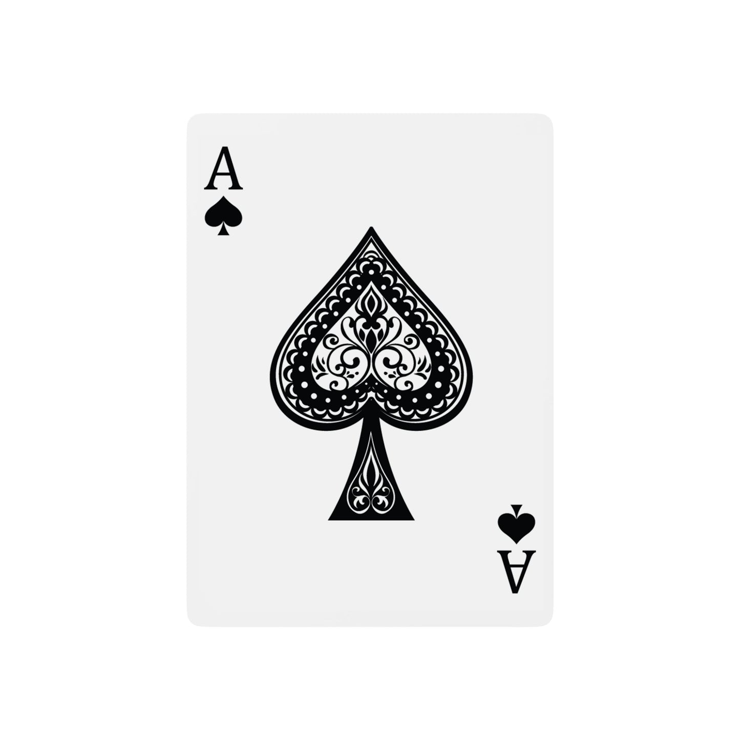 Custom Playing Cards Deck — Ornate Ace of Spades Poker Cards, Game Night Gift