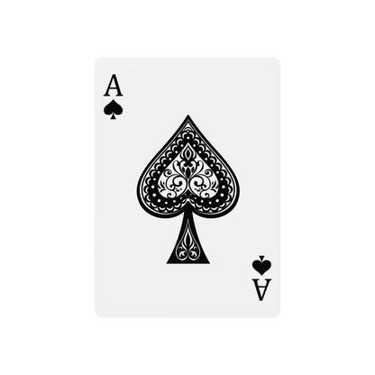 Custom Playing Cards Deck — Ornate Ace of Spades Poker Cards, Game Night Gift