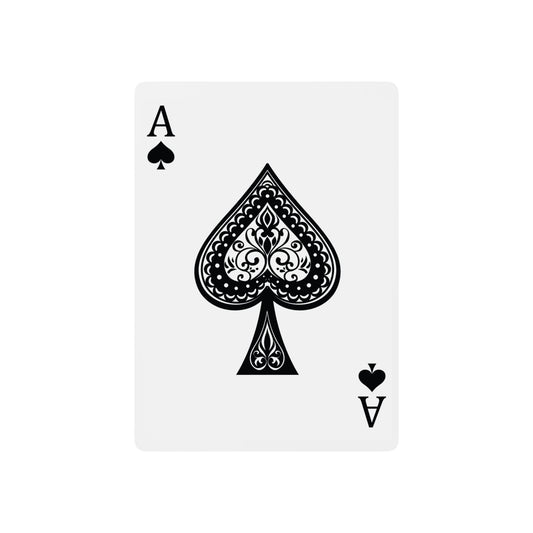 Custom Playing Cards Deck — Ornate Ace of Spades Poker Cards, Game Night Gift