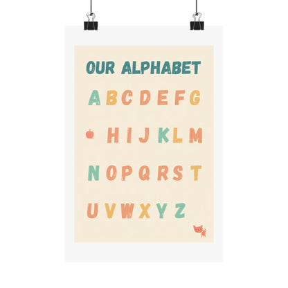 ABC Alphabet Poster for Classroom — Pre-K & Kindergarten Wall Art, A-Z Learning Chart