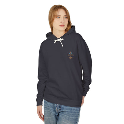 Genrocka Roots Hoodie — Lightweight Cream Hooded Sweatshirt