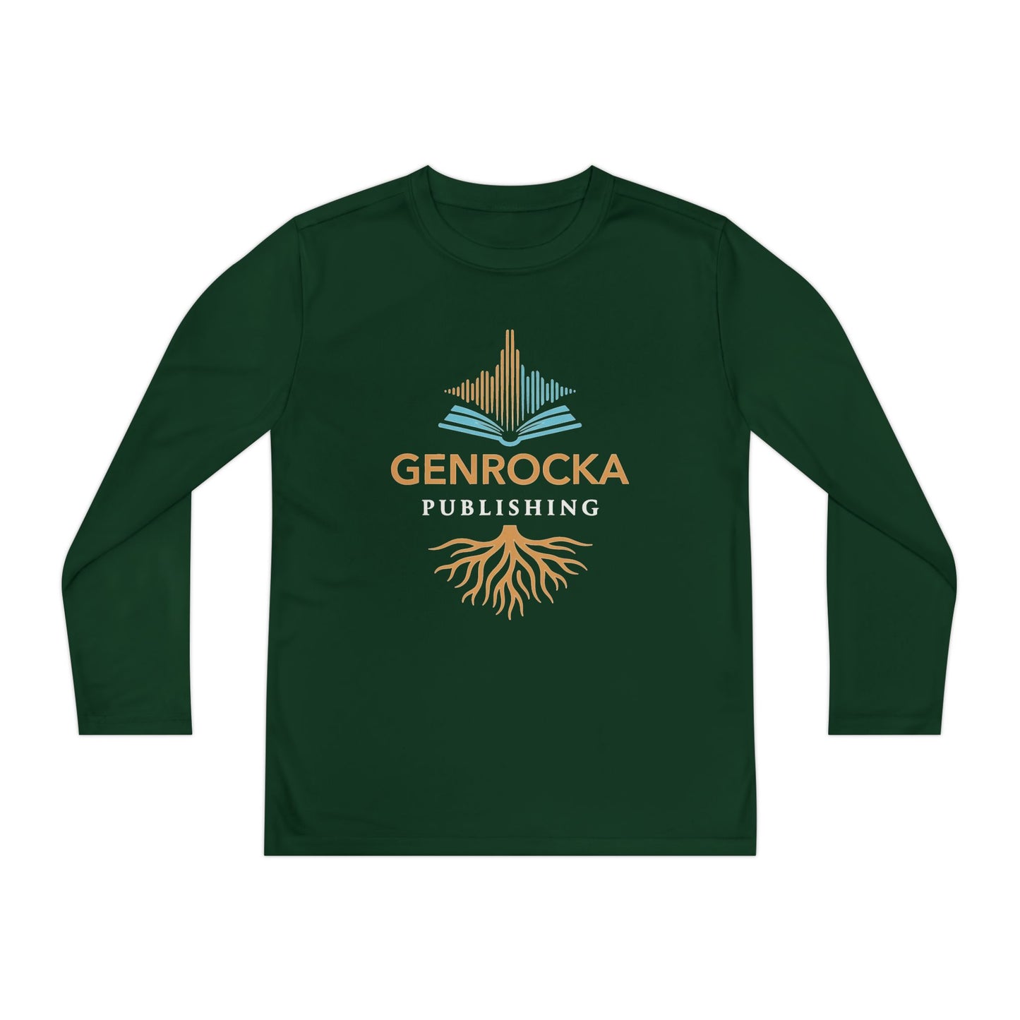 GenRocka Youth Long Sleeve Tee – Roots & Wave Logo Performance Shirt