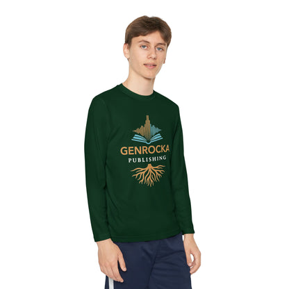 GenRocka Youth Long Sleeve Tee – Roots & Wave Logo Performance Shirt