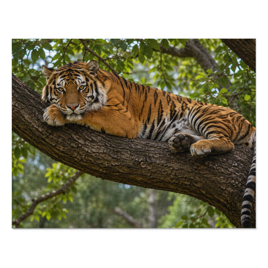 Lazy Tiger Jigsaw Puzzle — 252 Pieces in Gift Tin | Ocean Learning Fun