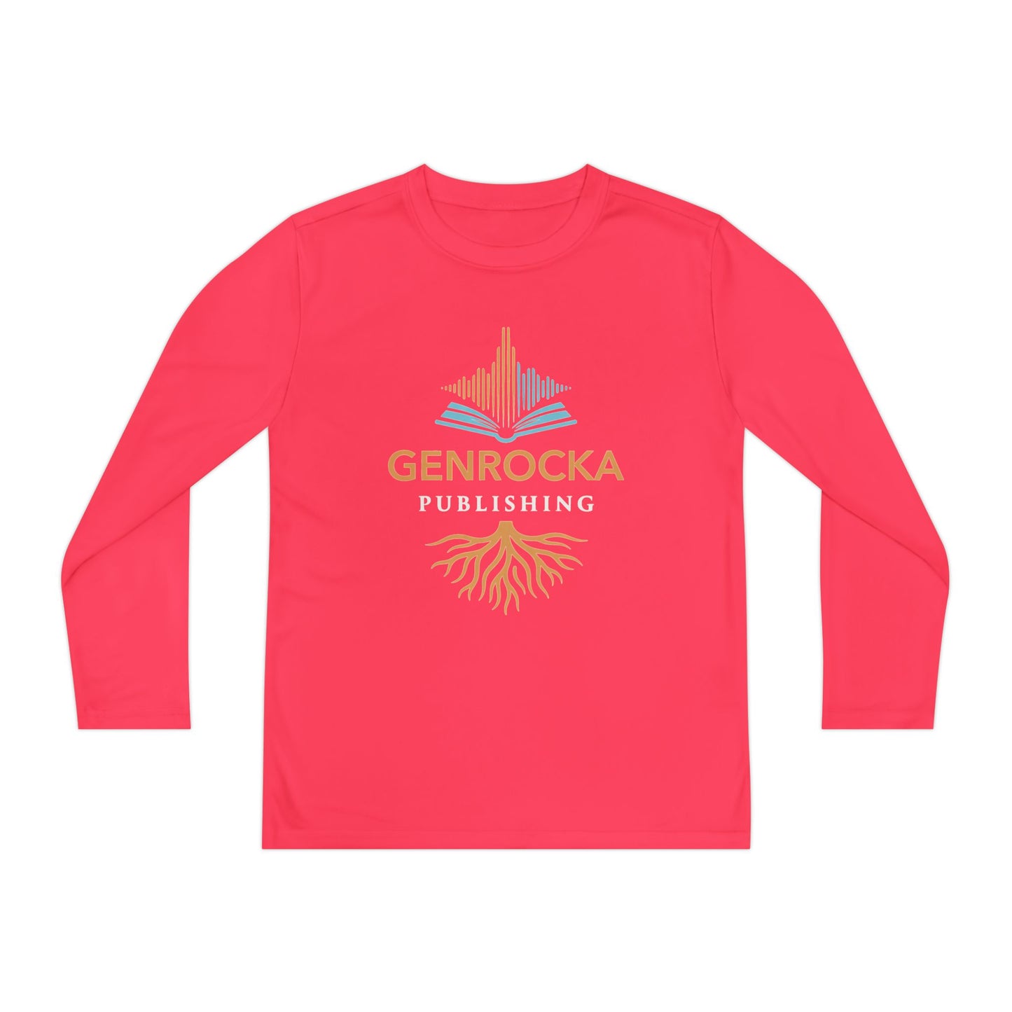 GenRocka Youth Long Sleeve Tee – Roots & Wave Logo Performance Shirt