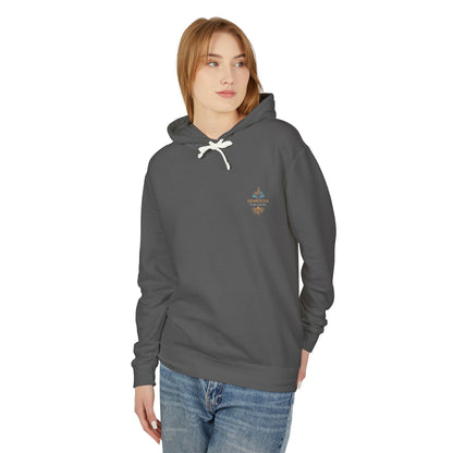 Genrocka Roots Hoodie — Lightweight Cream Hooded Sweatshirt