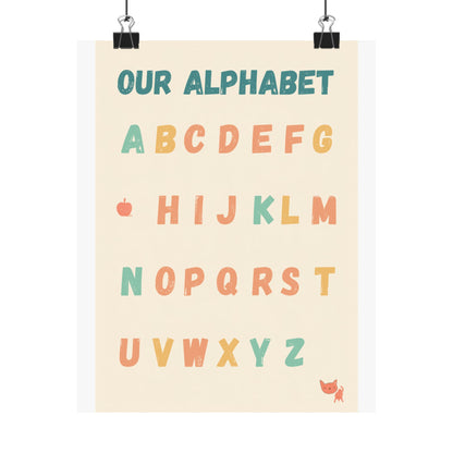 ABC Alphabet Poster for Classroom — Pre-K & Kindergarten Wall Art, A-Z Learning Chart
