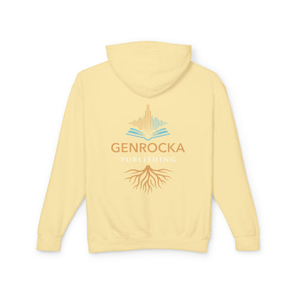 Genrocka Roots Hoodie — Lightweight Cream Hooded Sweatshirt