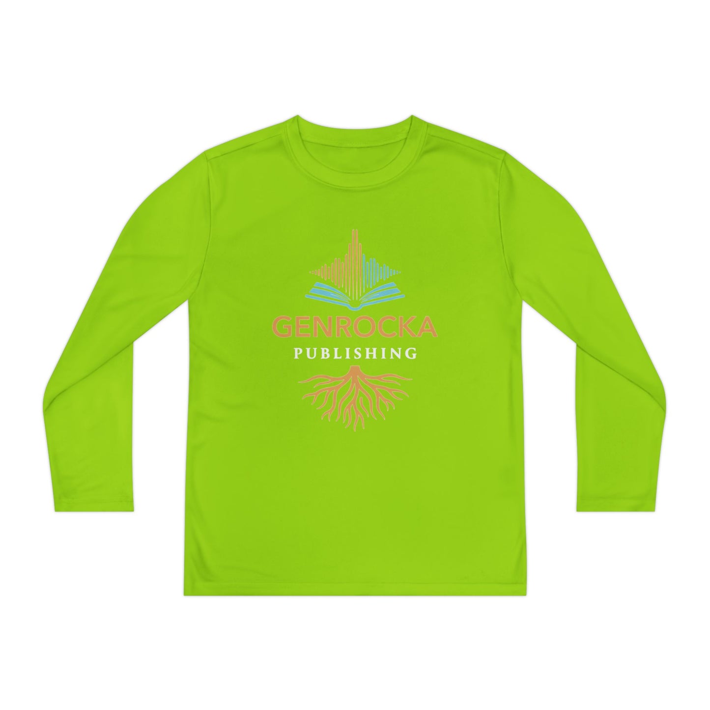 GenRocka Youth Long Sleeve Tee – Roots & Wave Logo Performance Shirt