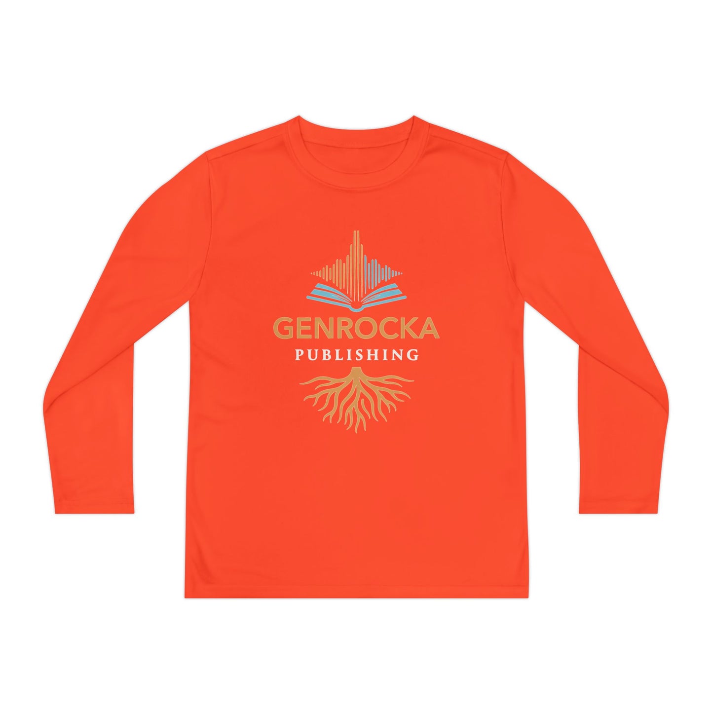 GenRocka Youth Long Sleeve Tee – Roots & Wave Logo Performance Shirt