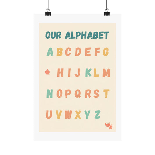 ABC Alphabet Poster for Classroom — Pre-K & Kindergarten Wall Art, A-Z Learning Chart
