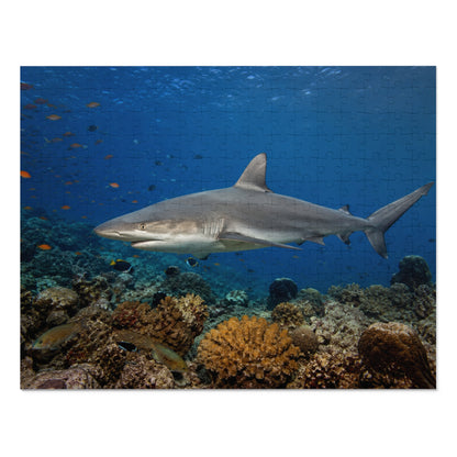 Shark Jigsaw Puzzle 252 Pieces with Gift Tin — Ocean Reef Puzzle for Kids & Adults