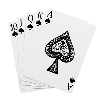 Custom Playing Cards Deck — Ornate Ace of Spades Poker Cards, Game Night Gift