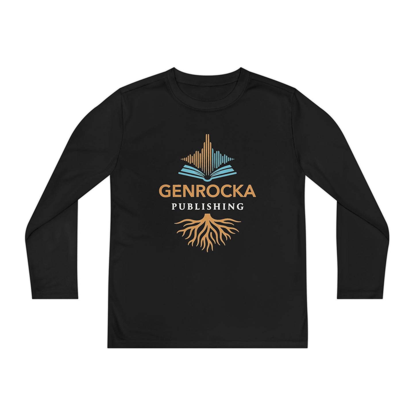 GenRocka Youth Long Sleeve Tee – Roots & Wave Logo Performance Shirt