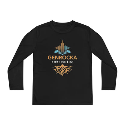 GenRocka Youth Long Sleeve Tee – Roots & Wave Logo Performance Shirt