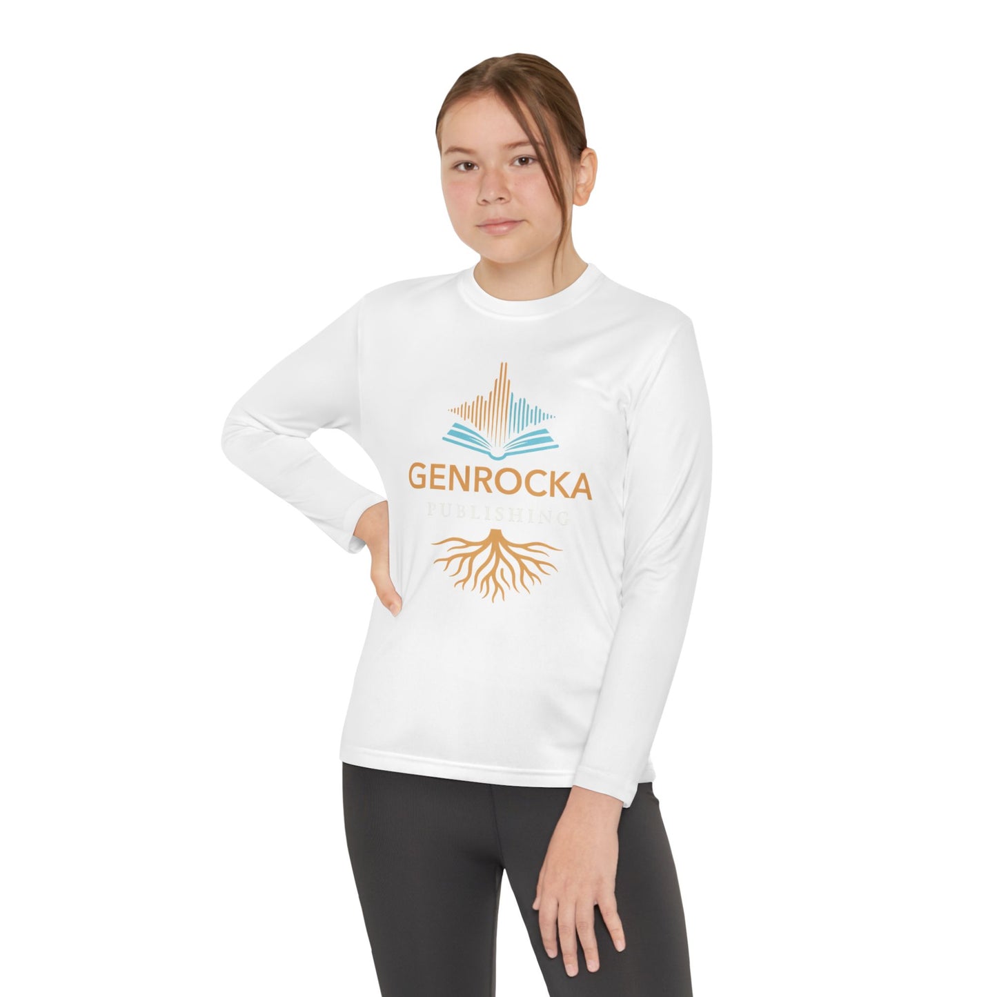 GenRocka Youth Long Sleeve Tee – Roots & Wave Logo Performance Shirt