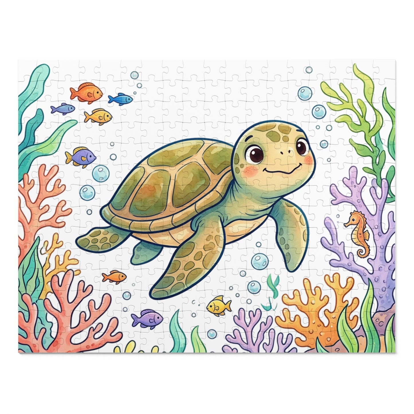 Sea Turtle Jigsaw Puzzle 252 Pieces with Gift Tin — Ocean Animal Puzzle for Kids
