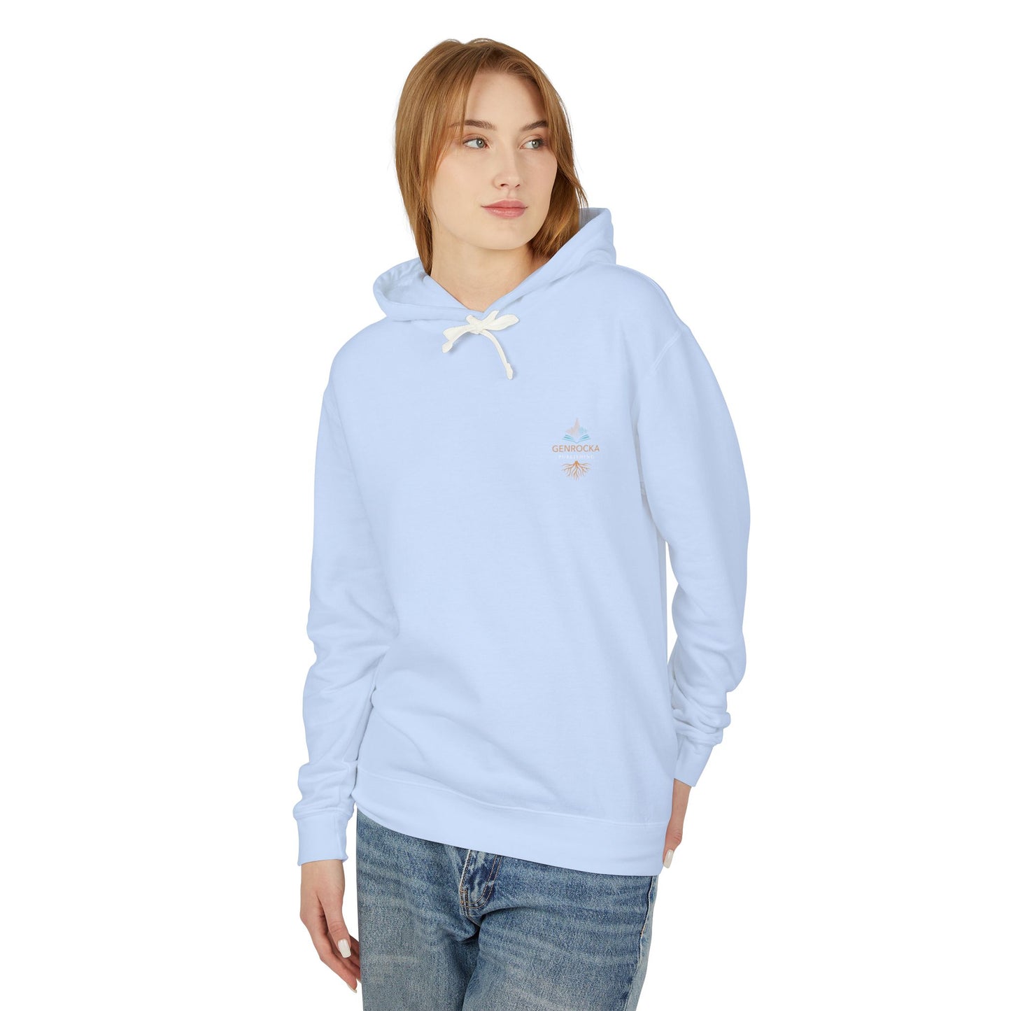 Genrocka Roots Hoodie — Lightweight Cream Hooded Sweatshirt