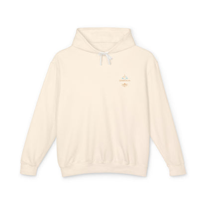 Genrocka Roots Hoodie — Lightweight Cream Hooded Sweatshirt