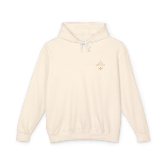 Genrocka Roots Hoodie — Lightweight Cream Hooded Sweatshirt