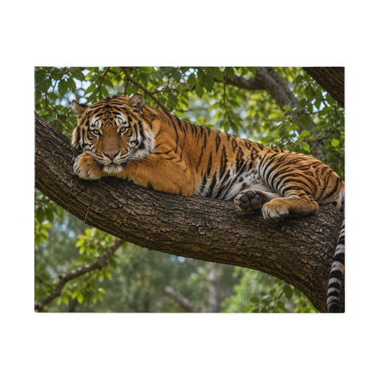 Lazy Tiger Jigsaw Puzzle — 252 Pieces in Gift Tin | Ocean Learning Fun